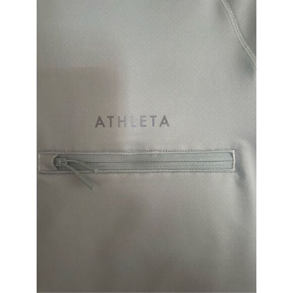 Athleta Women's 1/4 Zip back pocket running jacket size XS sea green - Picture 5 of 6
